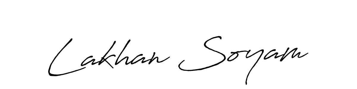 Lakhan Soyam stylish signature style. Best Handwritten Sign (Antro_Vectra_Bolder) for my name. Handwritten Signature Collection Ideas for my name Lakhan Soyam. Lakhan Soyam signature style 7 images and pictures png