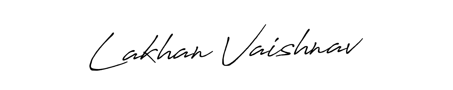 Design your own signature with our free online signature maker. With this signature software, you can create a handwritten (Antro_Vectra_Bolder) signature for name Lakhan Vaishnav. Lakhan Vaishnav signature style 7 images and pictures png