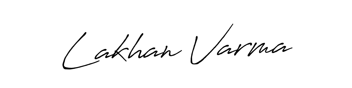 How to make Lakhan Varma name signature. Use Antro_Vectra_Bolder style for creating short signs online. This is the latest handwritten sign. Lakhan Varma signature style 7 images and pictures png