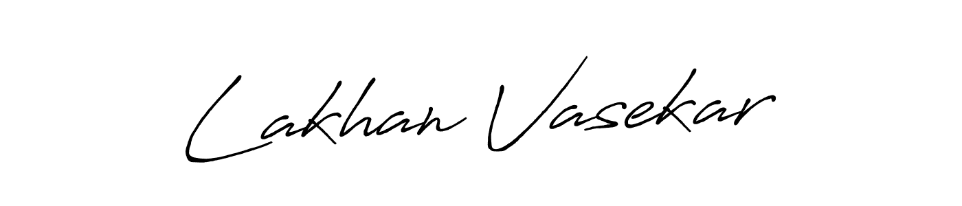 Make a beautiful signature design for name Lakhan Vasekar. With this signature (Antro_Vectra_Bolder) style, you can create a handwritten signature for free. Lakhan Vasekar signature style 7 images and pictures png