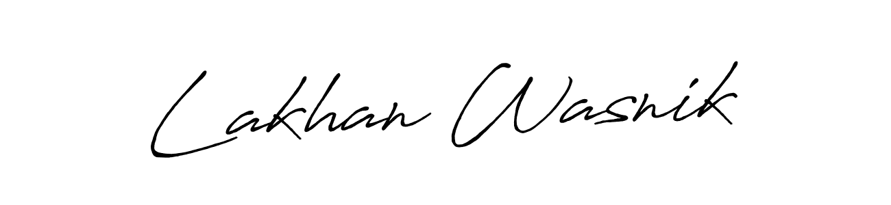 Antro_Vectra_Bolder is a professional signature style that is perfect for those who want to add a touch of class to their signature. It is also a great choice for those who want to make their signature more unique. Get Lakhan Wasnik name to fancy signature for free. Lakhan Wasnik signature style 7 images and pictures png