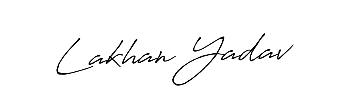 Design your own signature with our free online signature maker. With this signature software, you can create a handwritten (Antro_Vectra_Bolder) signature for name Lakhan Yadav. Lakhan Yadav signature style 7 images and pictures png