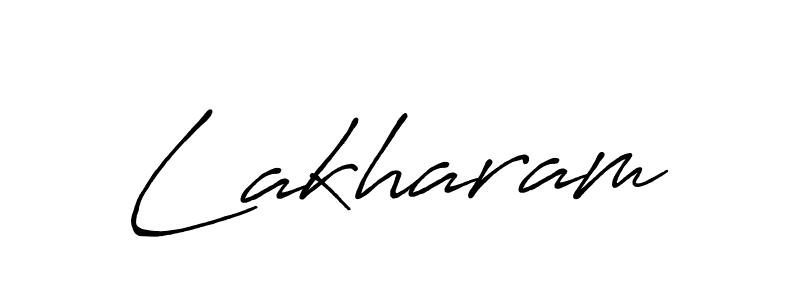 How to make Lakharam name signature. Use Antro_Vectra_Bolder style for creating short signs online. This is the latest handwritten sign. Lakharam signature style 7 images and pictures png