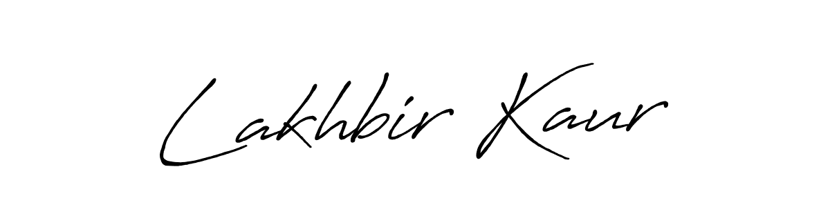 Make a beautiful signature design for name Lakhbir Kaur. With this signature (Antro_Vectra_Bolder) style, you can create a handwritten signature for free. Lakhbir Kaur signature style 7 images and pictures png