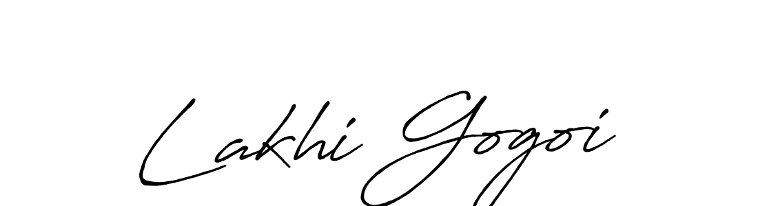Make a beautiful signature design for name Lakhi Gogoi. With this signature (Antro_Vectra_Bolder) style, you can create a handwritten signature for free. Lakhi Gogoi signature style 7 images and pictures png