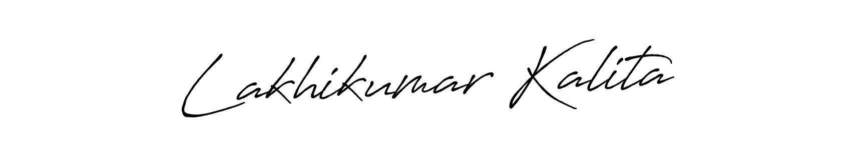 Create a beautiful signature design for name Lakhikumar Kalita. With this signature (Antro_Vectra_Bolder) fonts, you can make a handwritten signature for free. Lakhikumar Kalita signature style 7 images and pictures png