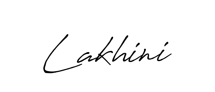 How to make Lakhini name signature. Use Antro_Vectra_Bolder style for creating short signs online. This is the latest handwritten sign. Lakhini signature style 7 images and pictures png