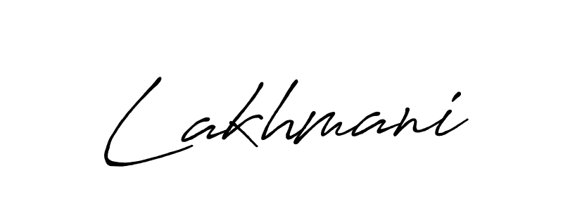 Create a beautiful signature design for name Lakhmani. With this signature (Antro_Vectra_Bolder) fonts, you can make a handwritten signature for free. Lakhmani signature style 7 images and pictures png