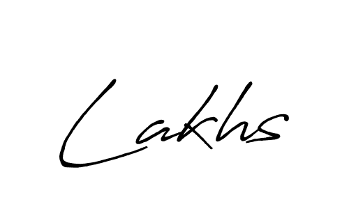 You should practise on your own different ways (Antro_Vectra_Bolder) to write your name (Lakhs) in signature. don't let someone else do it for you. Lakhs signature style 7 images and pictures png