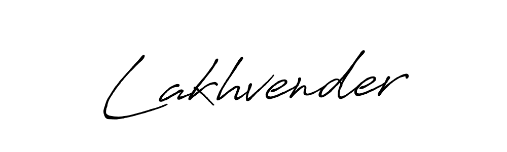How to make Lakhvender name signature. Use Antro_Vectra_Bolder style for creating short signs online. This is the latest handwritten sign. Lakhvender signature style 7 images and pictures png