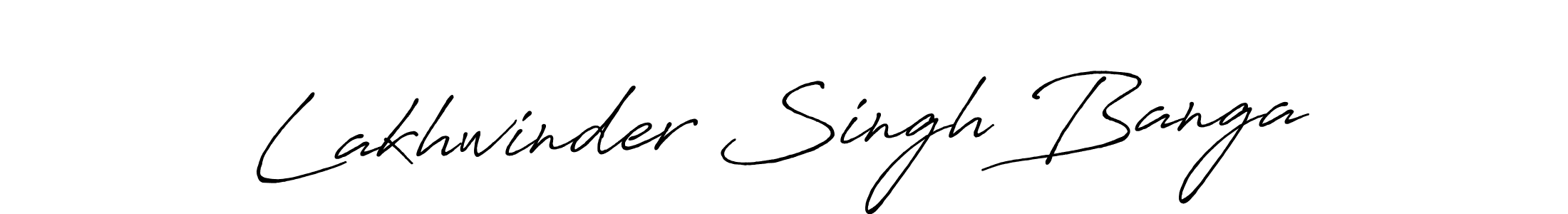 Design your own signature with our free online signature maker. With this signature software, you can create a handwritten (Antro_Vectra_Bolder) signature for name Lakhwinder Singh Banga. Lakhwinder Singh Banga signature style 7 images and pictures png