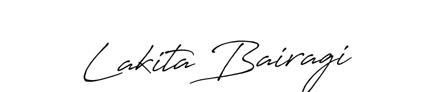 How to make Lakita Bairagi signature? Antro_Vectra_Bolder is a professional autograph style. Create handwritten signature for Lakita Bairagi name. Lakita Bairagi signature style 7 images and pictures png