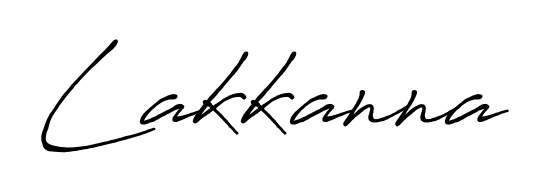A dynamic signature style for Lakkanna using Antro_Vectra_Bolder script. Designed to look authentic, handwritten, and professional. Lakkanna signature style 7 images and pictures png