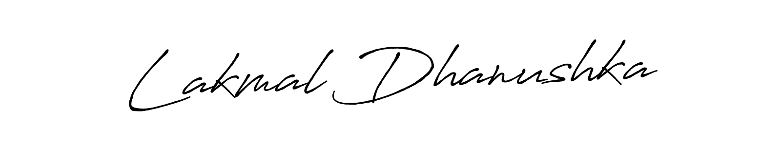 Make a beautiful signature design for name Lakmal Dhanushka. With this signature (Antro_Vectra_Bolder) style, you can create a handwritten signature for free. Lakmal Dhanushka signature style 7 images and pictures png