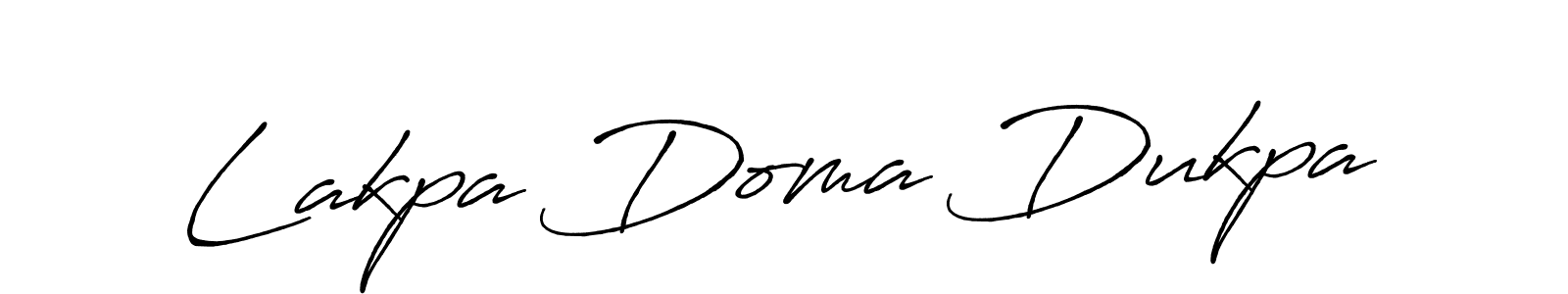 Create a beautiful signature design for name Lakpa Doma Dukpa. With this signature (Antro_Vectra_Bolder) fonts, you can make a handwritten signature for free. Lakpa Doma Dukpa signature style 7 images and pictures png