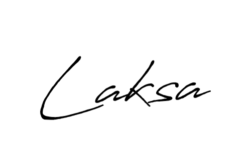 How to make Laksa signature? Antro_Vectra_Bolder is a professional autograph style. Create handwritten signature for Laksa name. Laksa signature style 7 images and pictures png