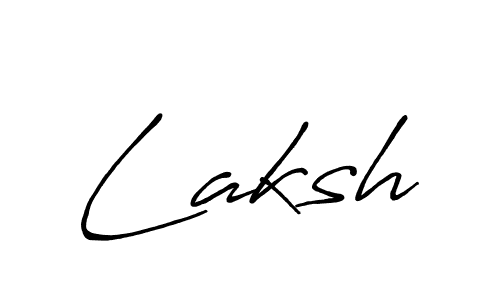 Also we have Laksh name is the best signature style. Create professional handwritten signature collection using Antro_Vectra_Bolder autograph style. Laksh signature style 7 images and pictures png