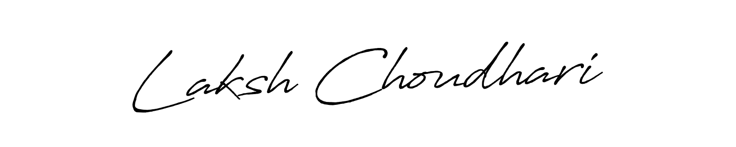 Also You can easily find your signature by using the search form. We will create Laksh Choudhari name handwritten signature images for you free of cost using Antro_Vectra_Bolder sign style. Laksh Choudhari signature style 7 images and pictures png