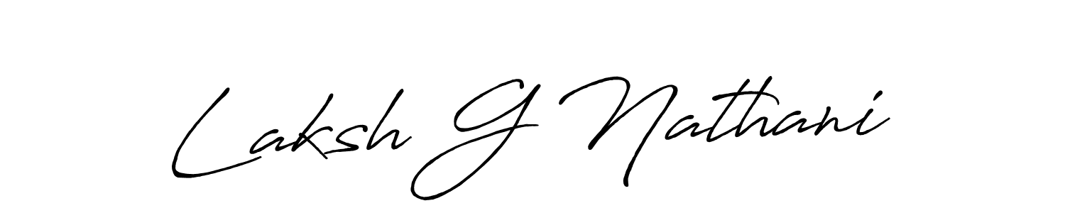 You can use this online signature creator to create a handwritten signature for the name Laksh G Nathani. This is the best online autograph maker. Laksh G Nathani signature style 7 images and pictures png