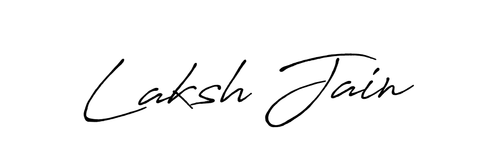 Use a signature maker to create a handwritten signature online. With this signature software, you can design (Antro_Vectra_Bolder) your own signature for name Laksh Jain. Laksh Jain signature style 7 images and pictures png