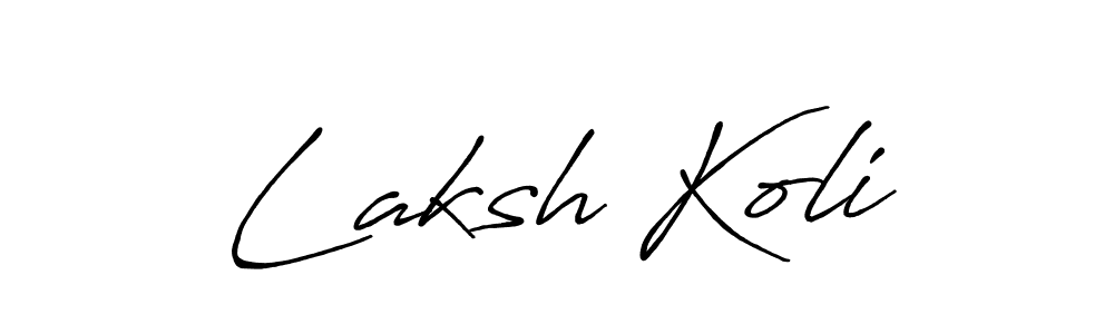 It looks lik you need a new signature style for name Laksh Koli. Design unique handwritten (Antro_Vectra_Bolder) signature with our free signature maker in just a few clicks. Laksh Koli signature style 7 images and pictures png