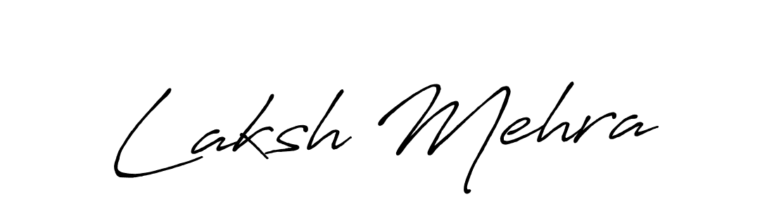 Make a beautiful signature design for name Laksh Mehra. With this signature (Antro_Vectra_Bolder) style, you can create a handwritten signature for free. Laksh Mehra signature style 7 images and pictures png