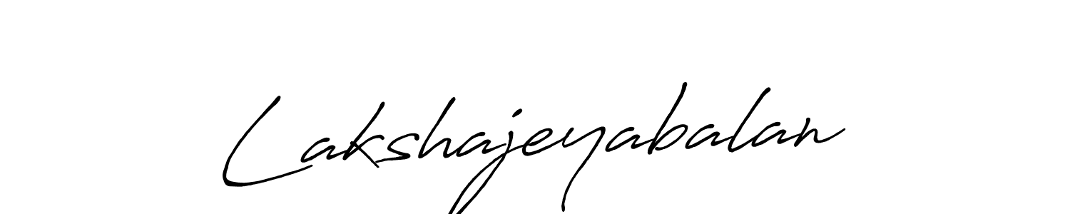 Also we have Lakshajeyabalan name is the best signature style. Create professional handwritten signature collection using Antro_Vectra_Bolder autograph style. Lakshajeyabalan signature style 7 images and pictures png
