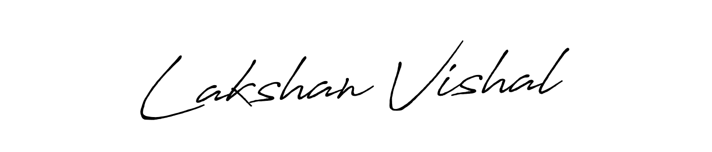 Lakshan Vishal stylish signature style. Best Handwritten Sign (Antro_Vectra_Bolder) for my name. Handwritten Signature Collection Ideas for my name Lakshan Vishal. Lakshan Vishal signature style 7 images and pictures png