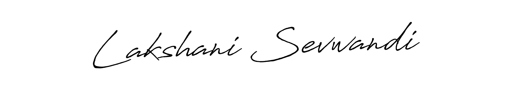 How to make Lakshani Sevwandi name signature. Use Antro_Vectra_Bolder style for creating short signs online. This is the latest handwritten sign. Lakshani Sevwandi signature style 7 images and pictures png