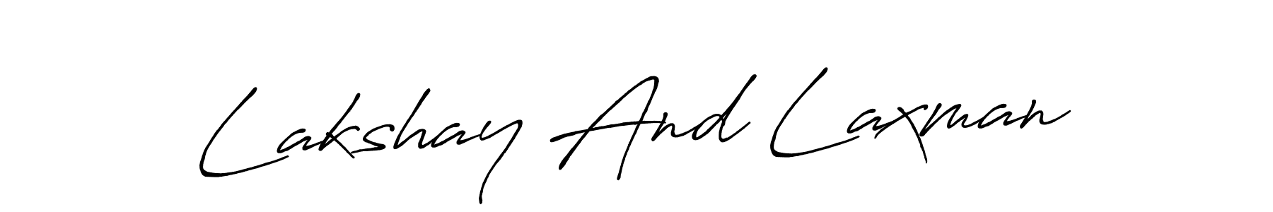 The best way (Antro_Vectra_Bolder) to make a short signature is to pick only two or three words in your name. The name Lakshay And Laxman include a total of six letters. For converting this name. Lakshay And Laxman signature style 7 images and pictures png