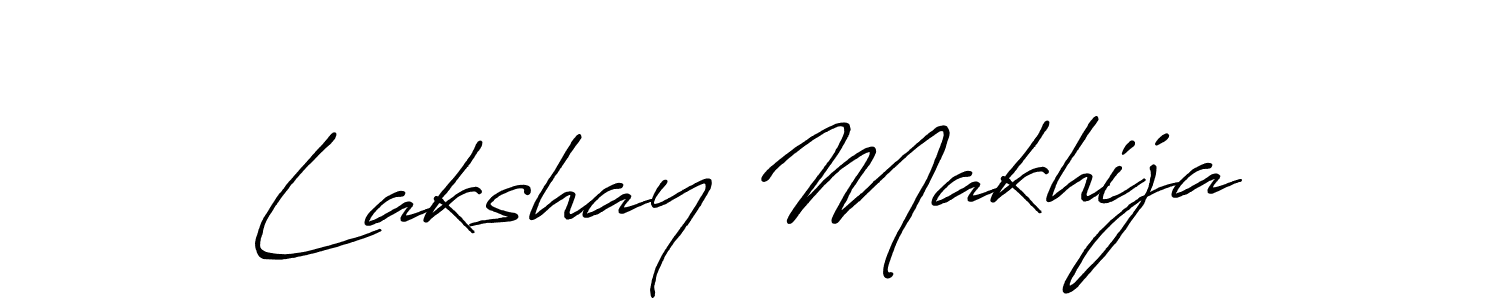 How to make Lakshay Makhija signature? Antro_Vectra_Bolder is a professional autograph style. Create handwritten signature for Lakshay Makhija name. Lakshay Makhija signature style 7 images and pictures png