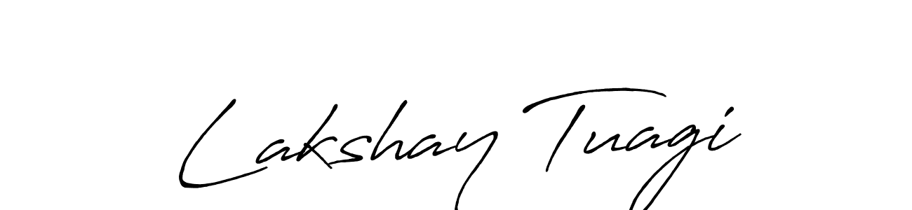 Also we have Lakshay Tuagi name is the best signature style. Create professional handwritten signature collection using Antro_Vectra_Bolder autograph style. Lakshay Tuagi signature style 7 images and pictures png