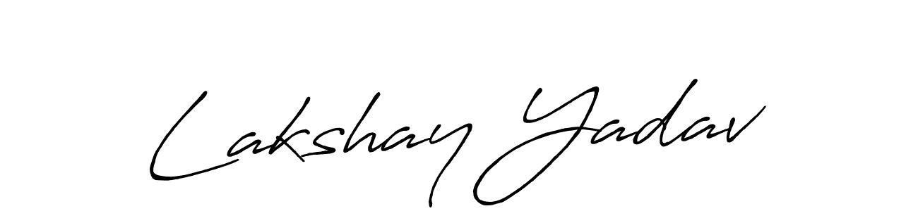 Use a signature maker to create a handwritten signature online. With this signature software, you can design (Antro_Vectra_Bolder) your own signature for name Lakshay Yadav. Lakshay Yadav signature style 7 images and pictures png
