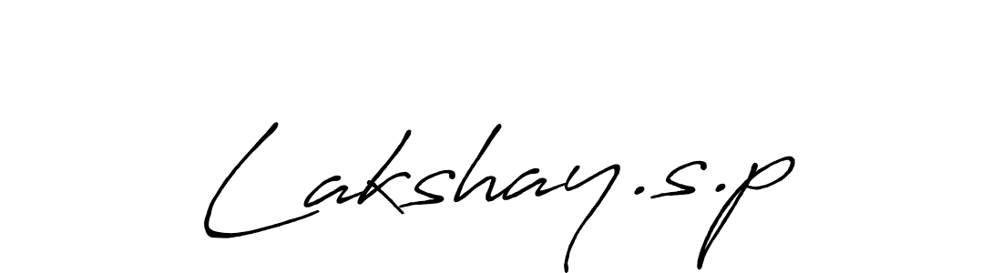 How to make Lakshay.s.p name signature. Use Antro_Vectra_Bolder style for creating short signs online. This is the latest handwritten sign. Lakshay.s.p signature style 7 images and pictures png