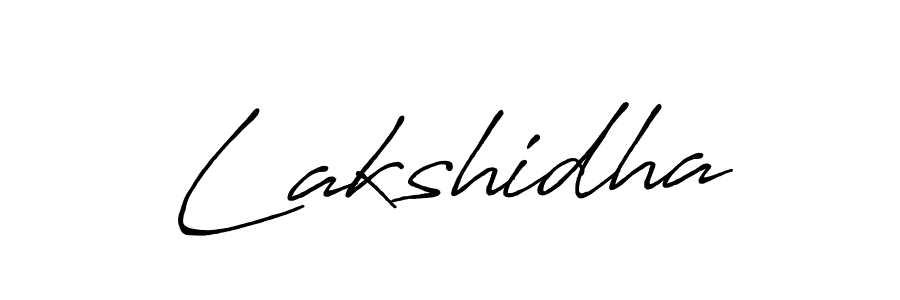 How to make Lakshidha name signature. Use Antro_Vectra_Bolder style for creating short signs online. This is the latest handwritten sign. Lakshidha signature style 7 images and pictures png