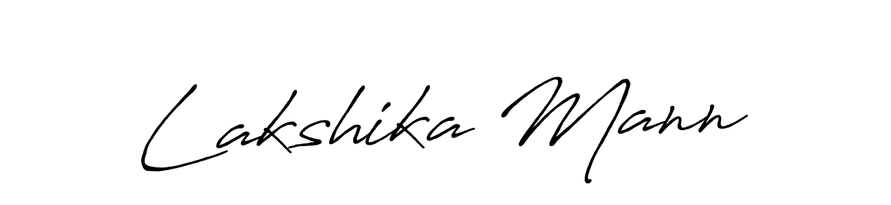 It looks lik you need a new signature style for name Lakshika Mann. Design unique handwritten (Antro_Vectra_Bolder) signature with our free signature maker in just a few clicks. Lakshika Mann signature style 7 images and pictures png