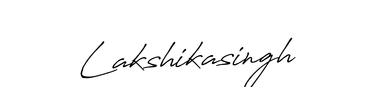 Use a signature maker to create a handwritten signature online. With this signature software, you can design (Antro_Vectra_Bolder) your own signature for name Lakshikasingh. Lakshikasingh signature style 7 images and pictures png