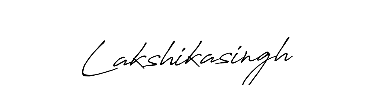 Use a signature maker to create a handwritten signature online. With this signature software, you can design (Antro_Vectra_Bolder) your own signature for name Lakshikasingh. Lakshikasingh signature style 7 images and pictures png