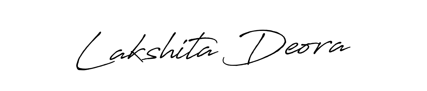 Design your own signature with our free online signature maker. With this signature software, you can create a handwritten (Antro_Vectra_Bolder) signature for name Lakshita Deora. Lakshita Deora signature style 7 images and pictures png