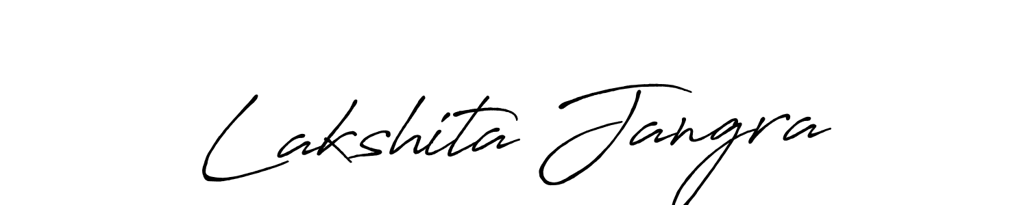 Similarly Antro_Vectra_Bolder is the best handwritten signature design. Signature creator online .You can use it as an online autograph creator for name Lakshita Jangra. Lakshita Jangra signature style 7 images and pictures png