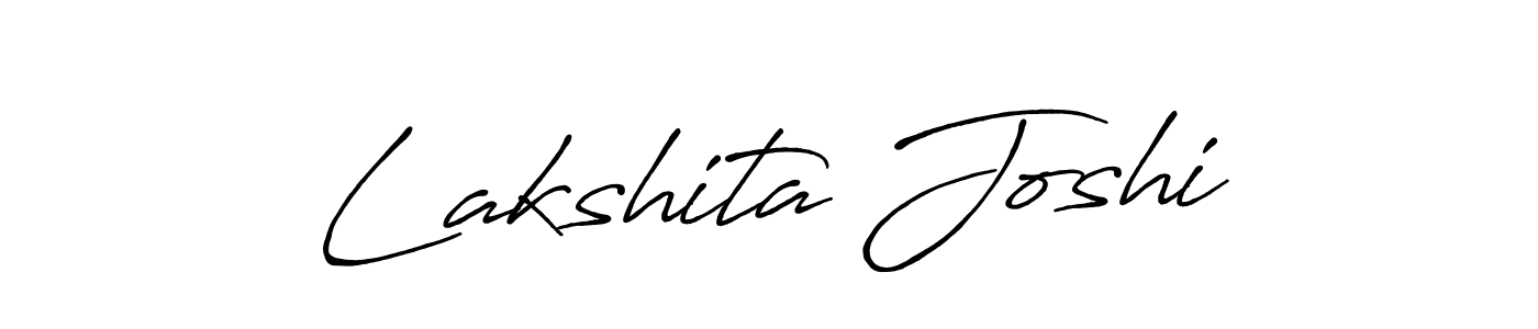 The best way (Antro_Vectra_Bolder) to make a short signature is to pick only two or three words in your name. The name Lakshita Joshi include a total of six letters. For converting this name. Lakshita Joshi signature style 7 images and pictures png