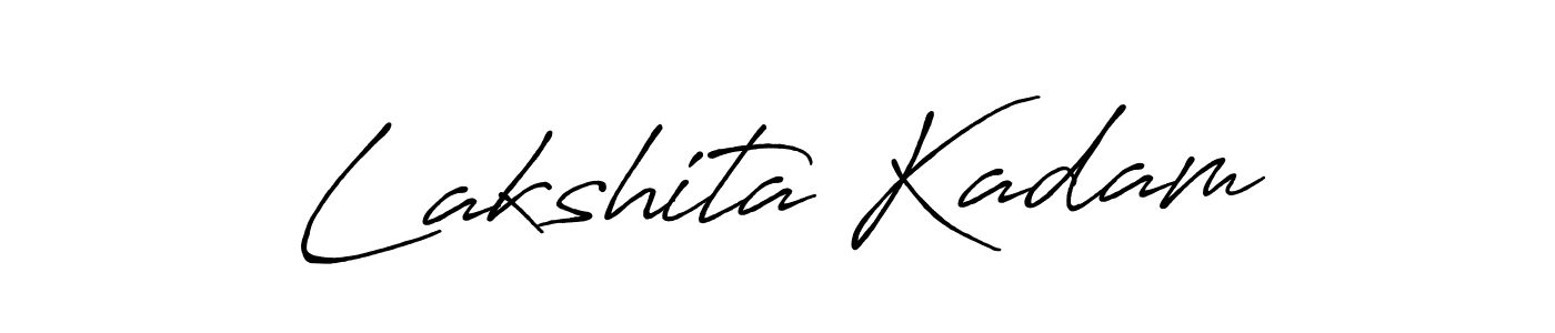 The best way (Antro_Vectra_Bolder) to make a short signature is to pick only two or three words in your name. The name Lakshita Kadam include a total of six letters. For converting this name. Lakshita Kadam signature style 7 images and pictures png