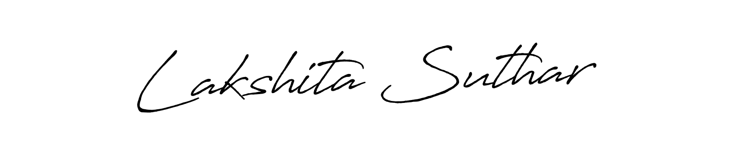 How to Draw Lakshita Suthar signature style? Antro_Vectra_Bolder is a latest design signature styles for name Lakshita Suthar. Lakshita Suthar signature style 7 images and pictures png