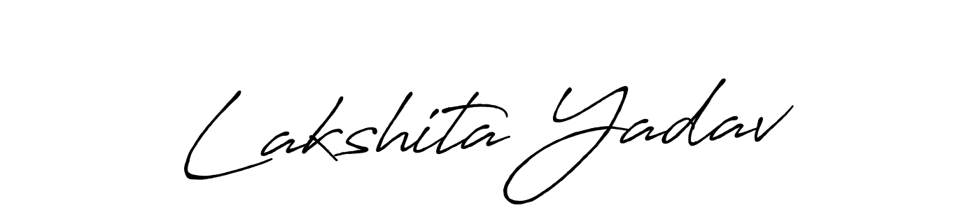 Once you've used our free online signature maker to create your best signature Antro_Vectra_Bolder style, it's time to enjoy all of the benefits that Lakshita Yadav name signing documents. Lakshita Yadav signature style 7 images and pictures png
