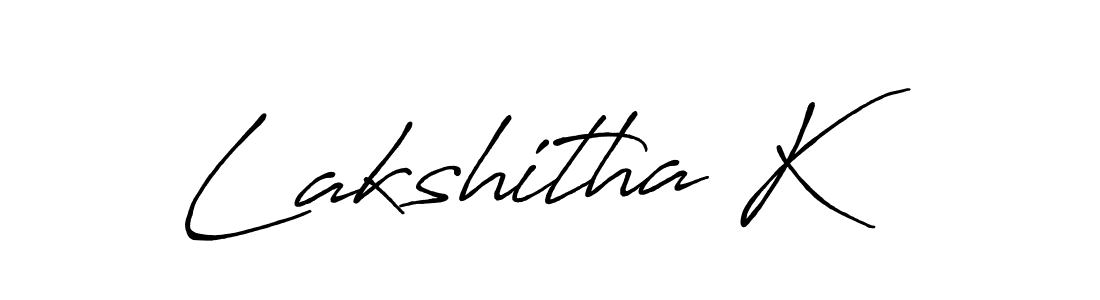 It looks lik you need a new signature style for name Lakshitha K. Design unique handwritten (Antro_Vectra_Bolder) signature with our free signature maker in just a few clicks. Lakshitha K signature style 7 images and pictures png