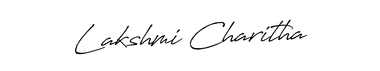 Once you've used our free online signature maker to create your best signature Antro_Vectra_Bolder style, it's time to enjoy all of the benefits that Lakshmi Charitha name signing documents. Lakshmi Charitha signature style 7 images and pictures png