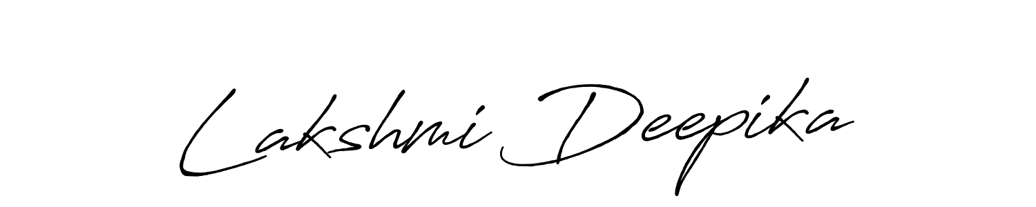 Make a beautiful signature design for name Lakshmi Deepika. With this signature (Antro_Vectra_Bolder) style, you can create a handwritten signature for free. Lakshmi Deepika signature style 7 images and pictures png