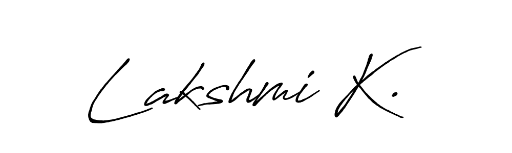 Use a signature maker to create a handwritten signature online. With this signature software, you can design (Antro_Vectra_Bolder) your own signature for name Lakshmi K.. Lakshmi K. signature style 7 images and pictures png