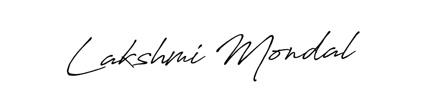 Create a beautiful signature design for name Lakshmi Mondal. With this signature (Antro_Vectra_Bolder) fonts, you can make a handwritten signature for free. Lakshmi Mondal signature style 7 images and pictures png