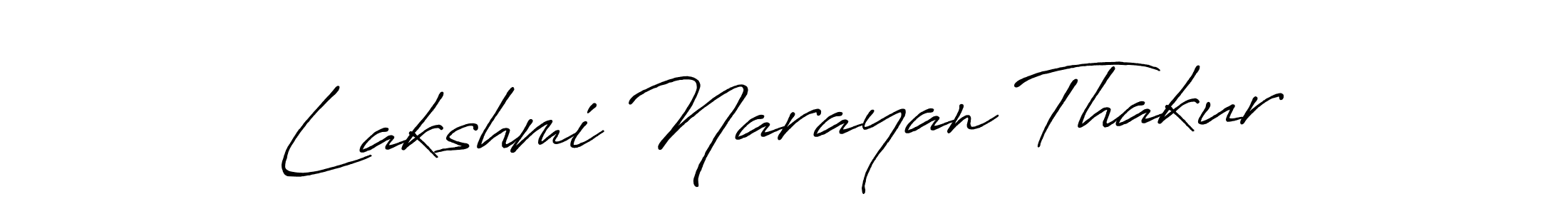 Create a beautiful signature design for name Lakshmi Narayan Thakur. With this signature (Antro_Vectra_Bolder) fonts, you can make a handwritten signature for free. Lakshmi Narayan Thakur signature style 7 images and pictures png